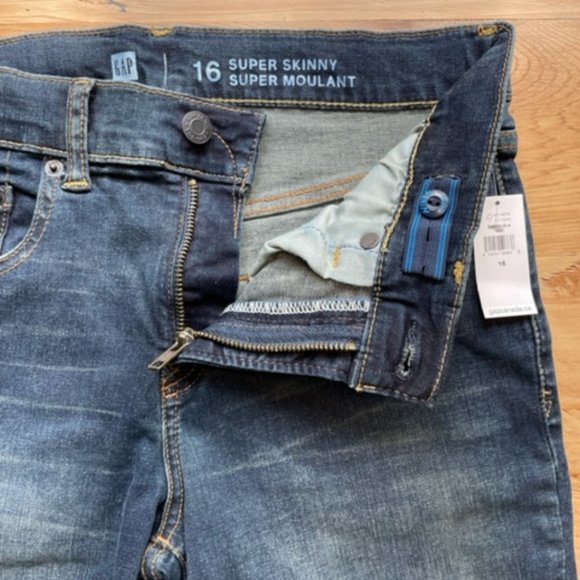 NWT Two Pair Teen Super Skinny Gap Jeans size 16 - Picture 4 of 6